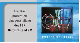  Der Flyer zur Vernissage "Kunst trifft Bildung". 