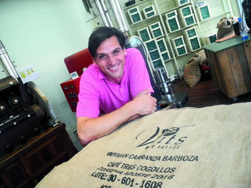  Alexander Vits in seiner Münchener Edel-Kaffeerösterei. 