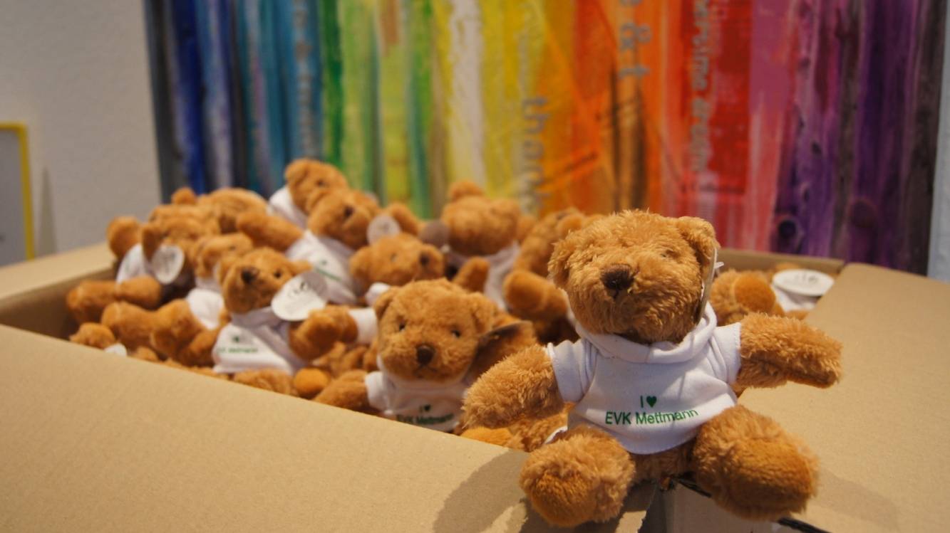 Bestandteil des Babybegrüßungspaketes ist auch der eigene EVK Mettmann...
