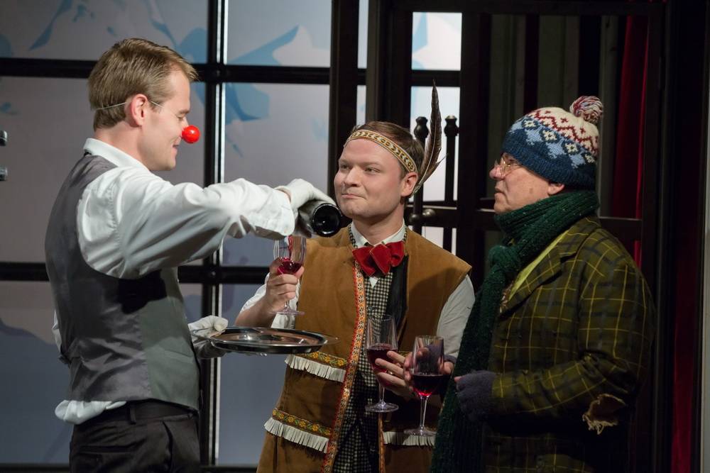 Drei Männer im Schnee