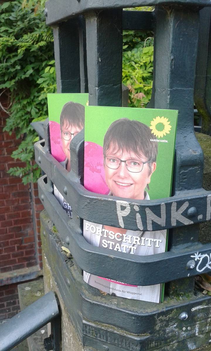 Ein etwas unkonventioneller Ort für Wahlwerbung: Das...