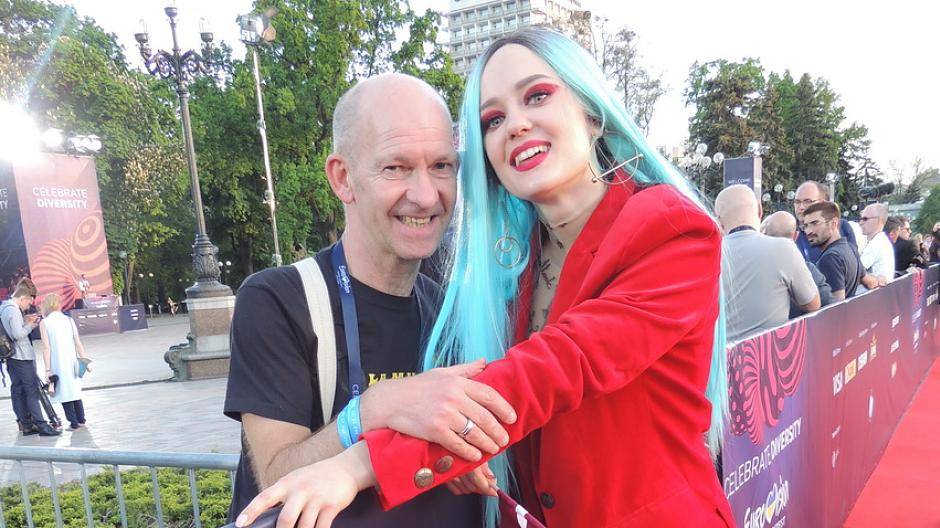 Lettland wird von der Gruppe "Triana Park" vertreten. Hier die Frontsängerin der...