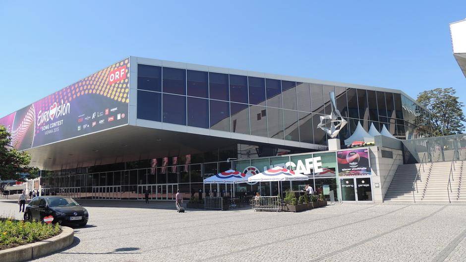Und da ist sie: die Stadthalle Wien! Hier findet der 60. Eurovision Song Contest statt....