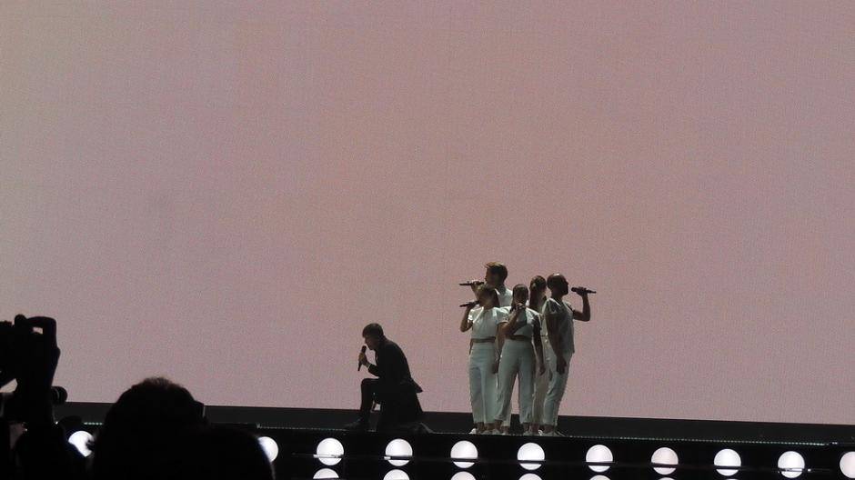 Noch ein Bild von den Proben der Belgier. Ich sing ewieder den genialen Part des Songs...