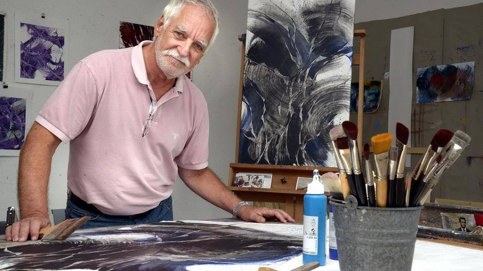 Lothar Weuthen, Acryl und Öl auf Leinwand, Mettmann,...