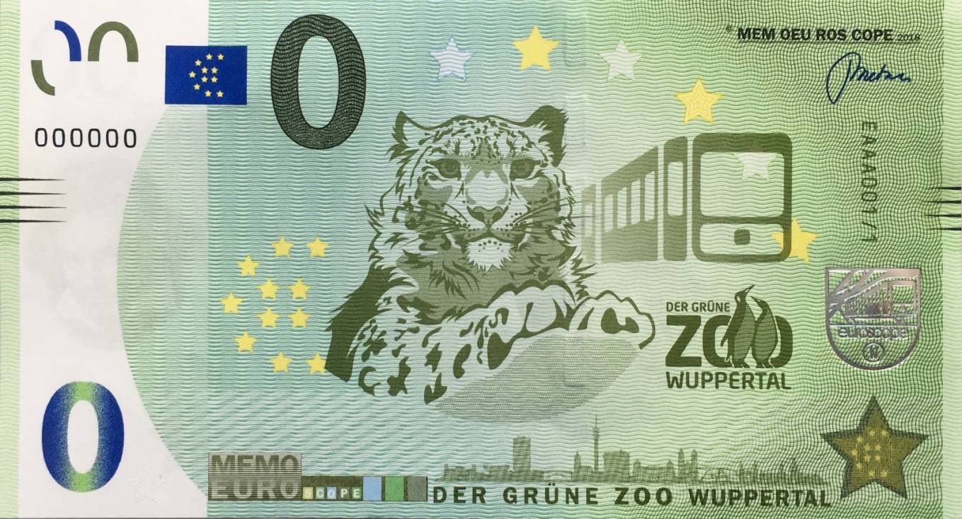 Auch der Zoo hat jetzt einen 0-Euro-Schein