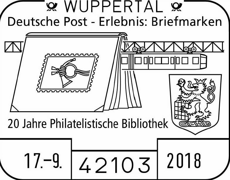  Vor einigen Jahren entwarf der Wuppertaler Maler Klaus Burandt das Logo. Es zeigt einen Schwebebahnzug bei der Ausfahrt aus einer Haltestelle, die ein aufgestelltes Buch ist. 