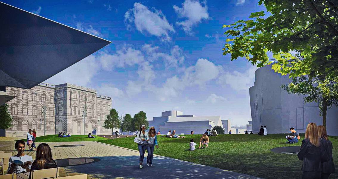  Noch kann man diese Situation als „Normalbürger“ nicht live erleben, aber der obere Bahnhofsplatz vor dem historischen Bahnhofsgebäude ist bereits so gut wie fertig. 