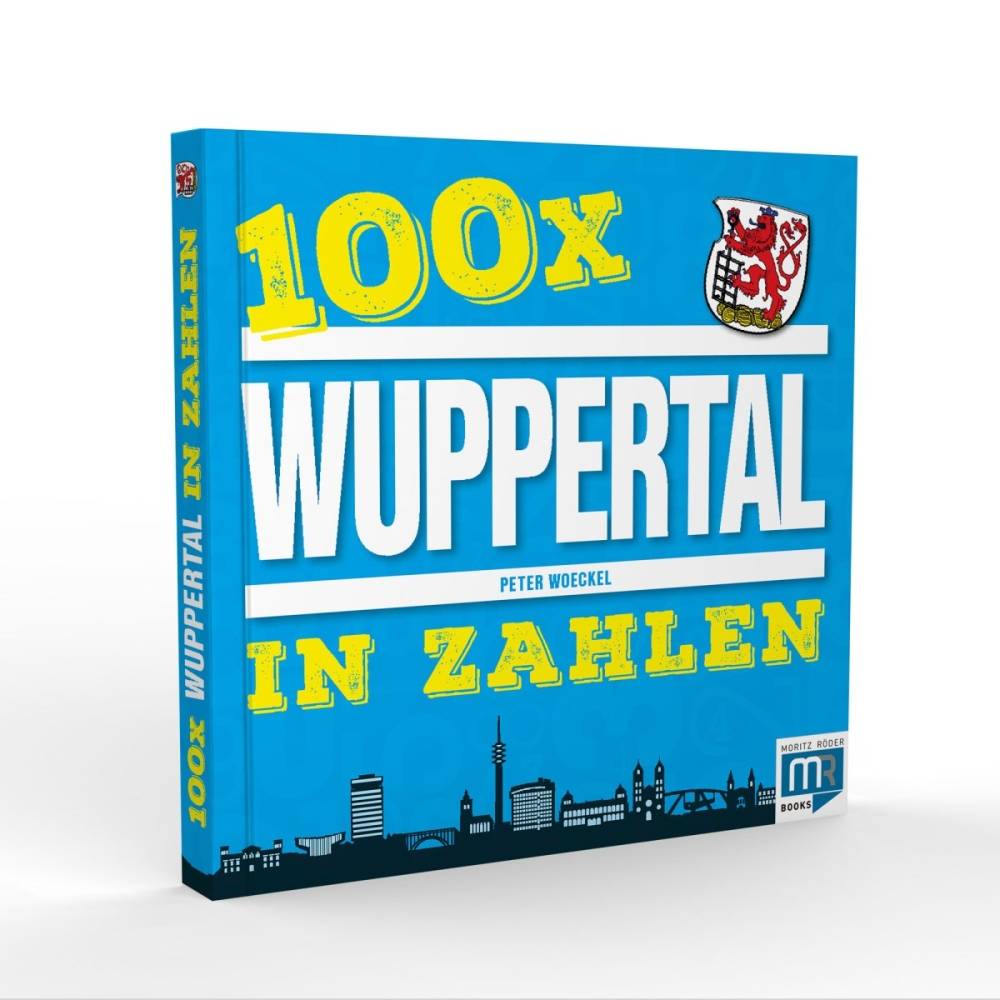 100x — Wuppertal in Zahlen“ von Peter Woeckel, erschienen bei Moritz-Röder-Books, kostet im Buchhandel fünf Euro.  