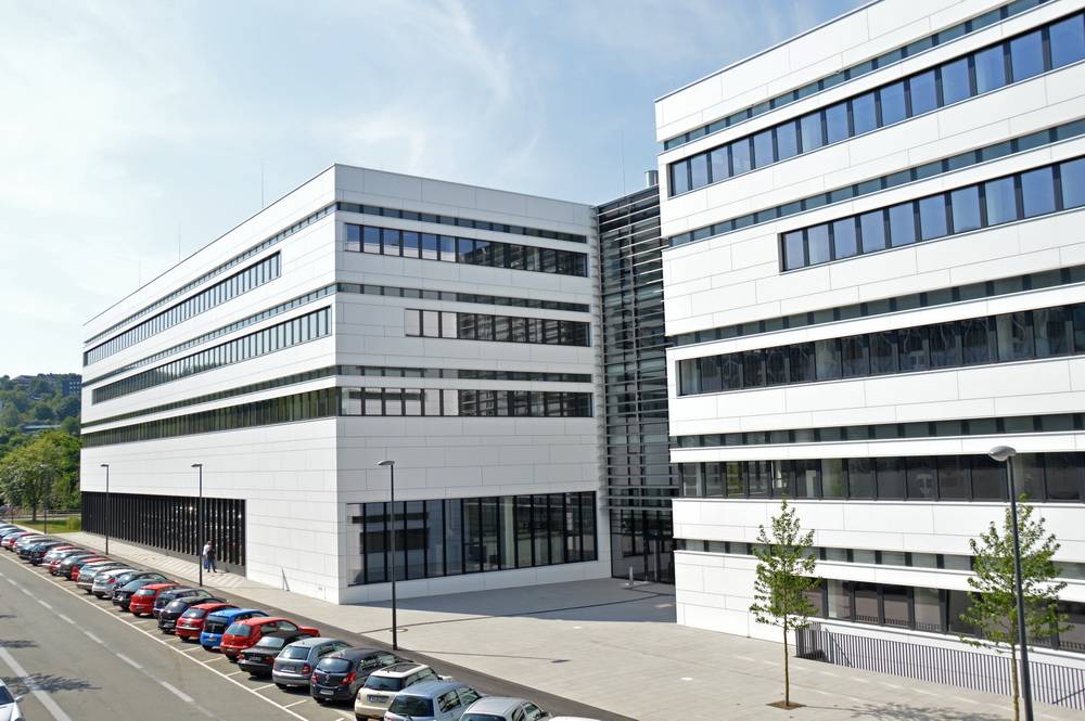  Der Ersatzneubau V/W auf dem Campus Grifflenberg. 