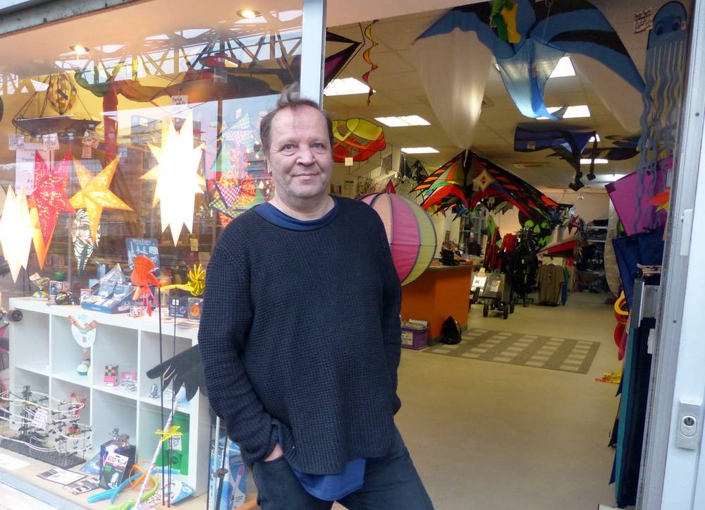  Ernüchtert: Mathias Meyer vom Drachenladen „Aufwind“ möchte so schnell wie möglich weg aus der Schloßbleiche. 