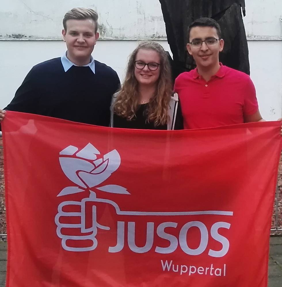  Der Vorstand der Jusos: Jonas Klein, Julia Schnäbelin, Soufian Goudi (v.l.).  