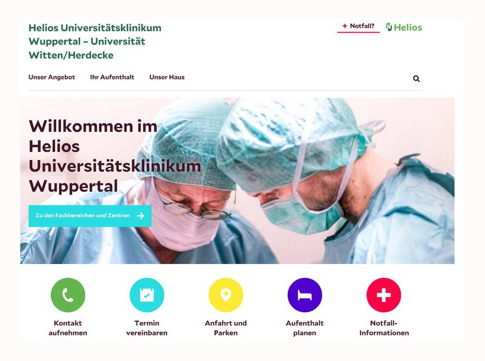  Blick auf die Homepage. 