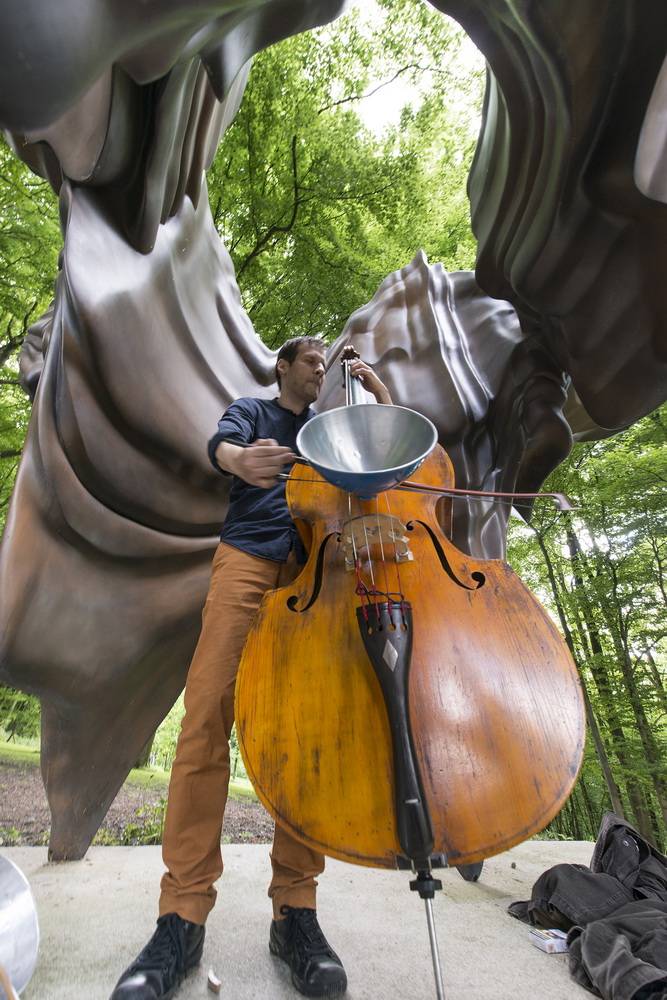 Abenteuerlicher Kontrabassist