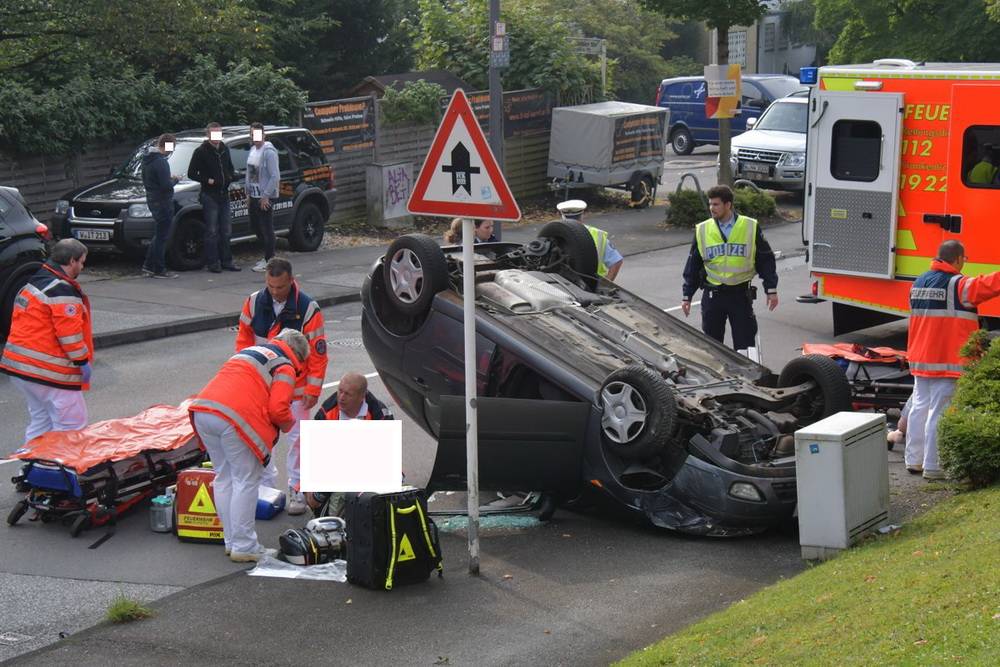 Wagen überschlug sich