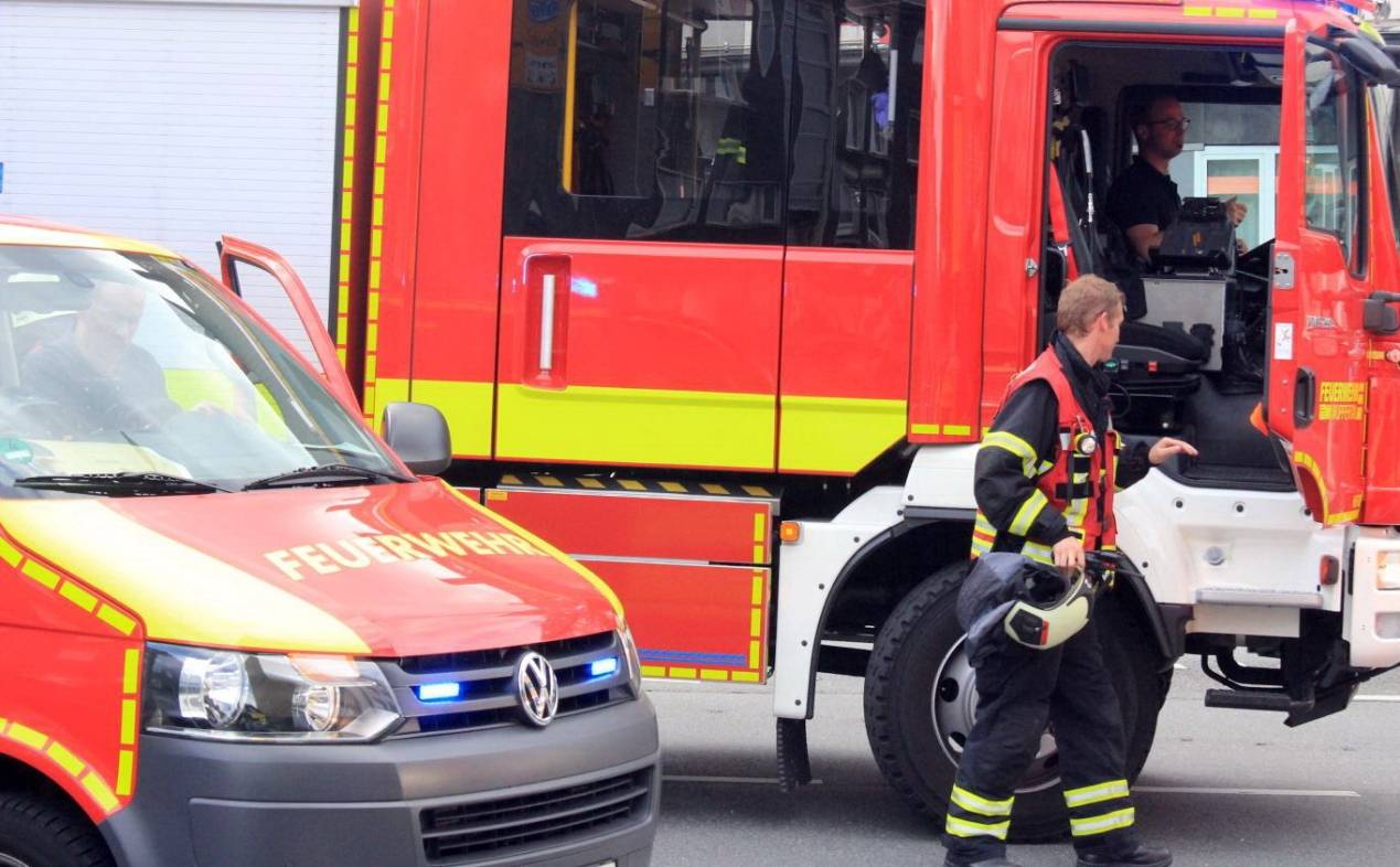 Heuballen angezündet