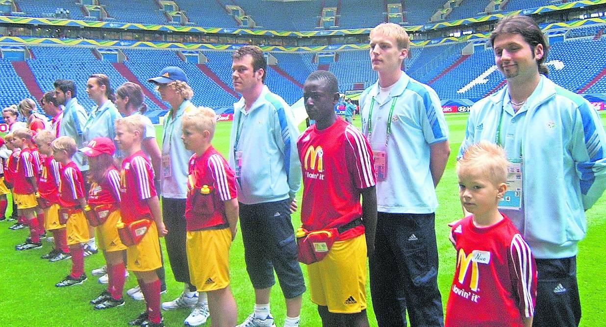  Bei der WM-Probe 2006 in Gelsenkirchen. 