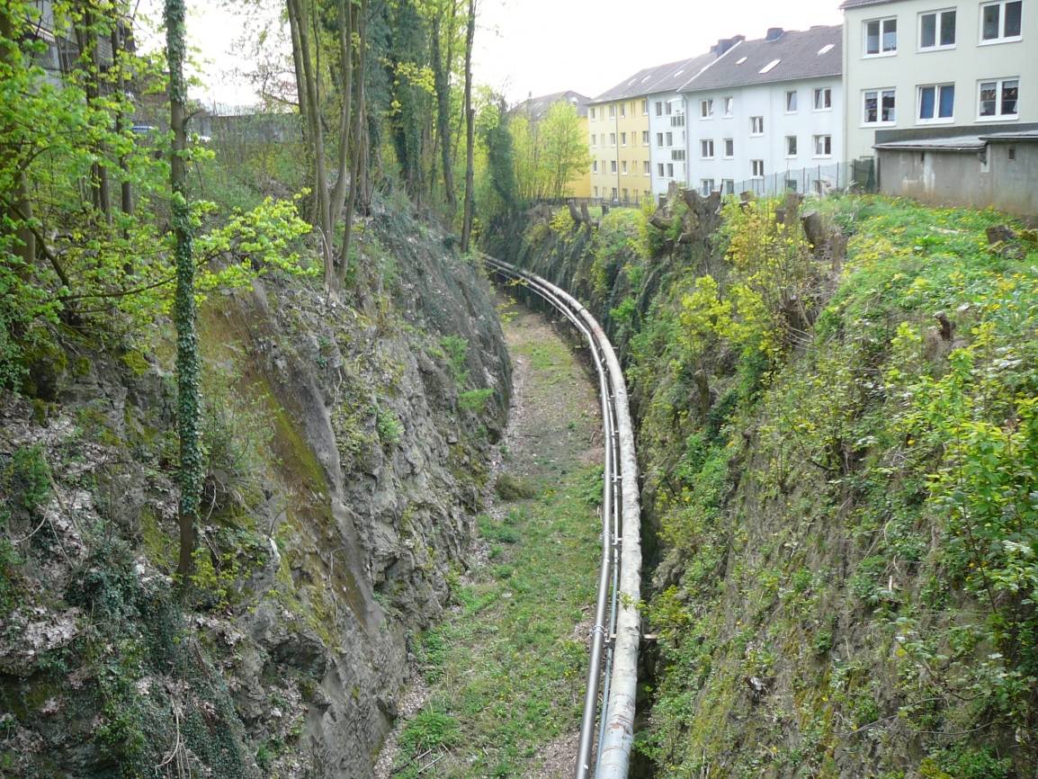  Die Trasse an der Rödiger Straße. 