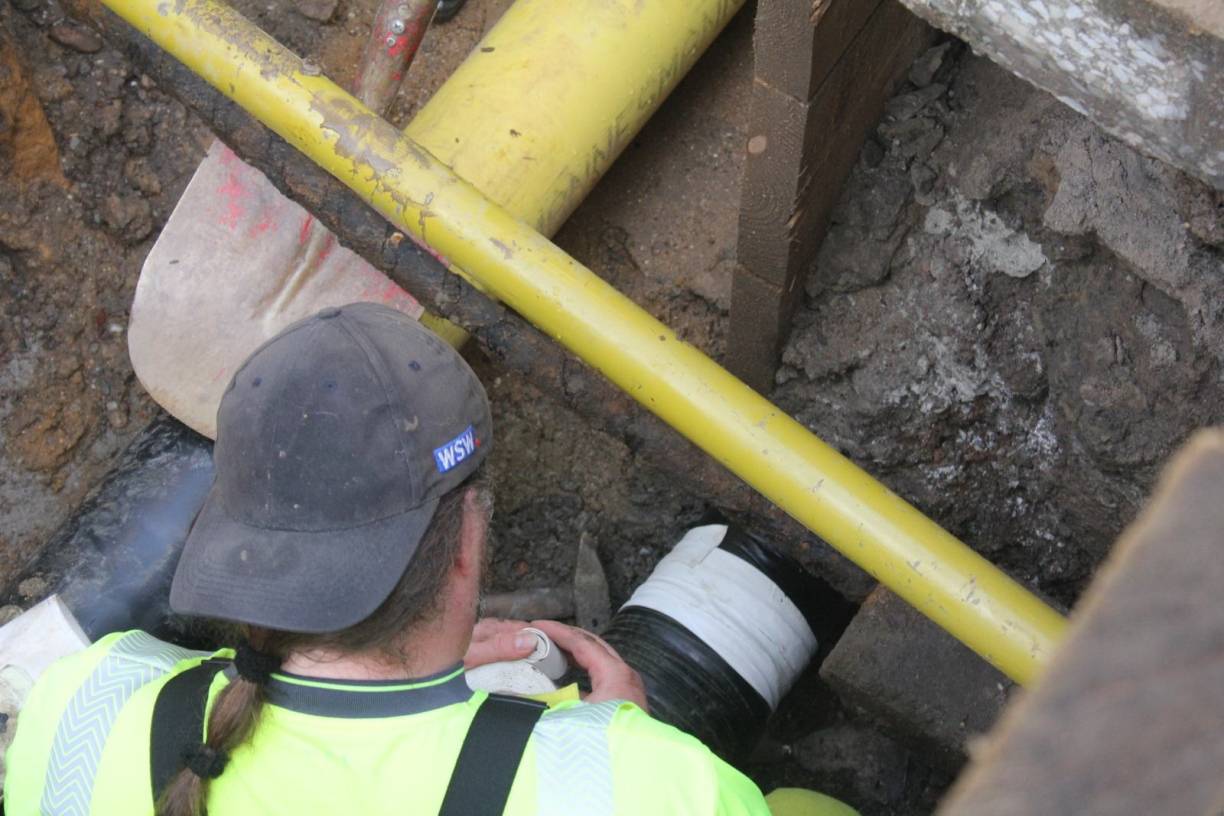 Gas strömte aus Tiefbaustelle