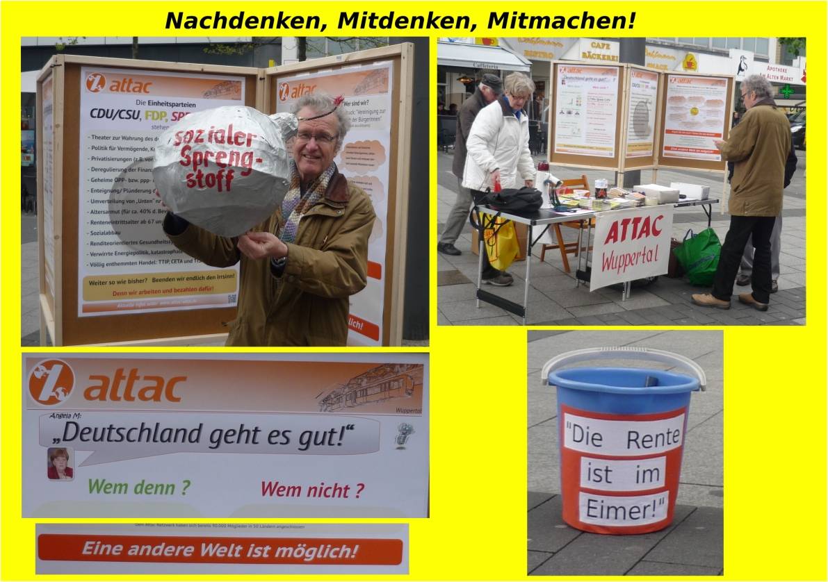 Lokale "attac"-Gruppe ist 15 Jahre alt: Nachdenken und Mitdenken