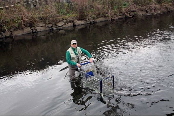 Mit dem Einkaufswagen unterwegs...