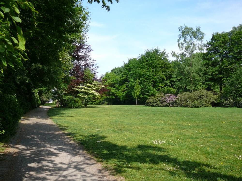  Der Von-der-Heydt-Park in nordöstlicher Richtung. 
