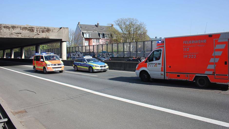 Autobrand auf der A 46