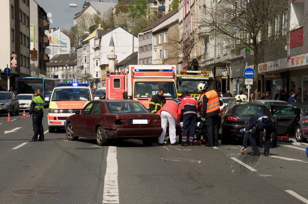  Das Ende eines offenbar schlechten Abbiegemanövers. 