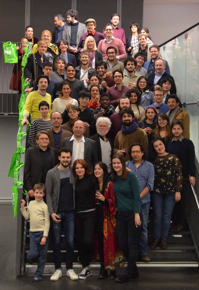  Die Teilnehmer der Winterschule "Stage d’hiver 2017" im Hörsaalzentrum auf dem Campus Grifflenberg. 