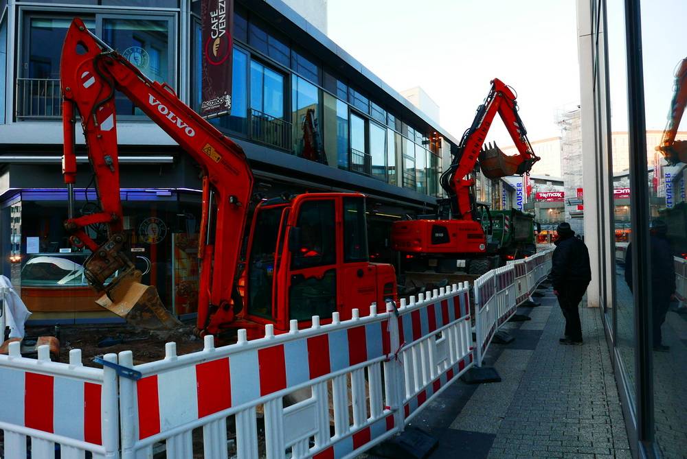  In Elberfeld laufen die Arbeiten in der Innenstadt bereits. 