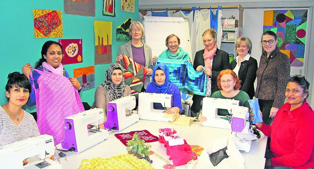 Nähen — und Sprache lernen