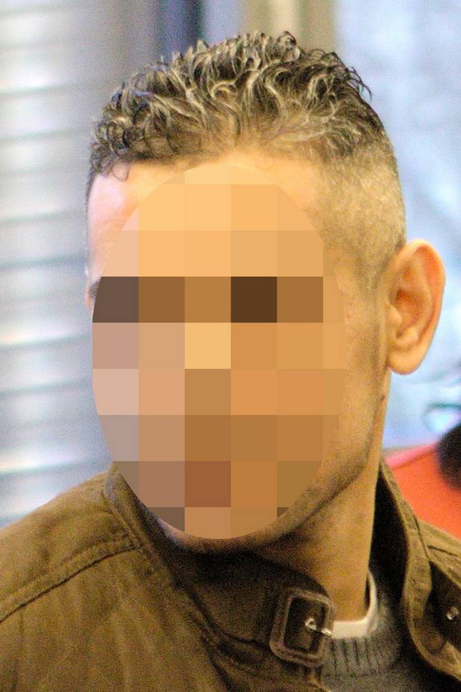  Angeklagter (30) beim Prozess vor dem Amtsgericht im Februar. 