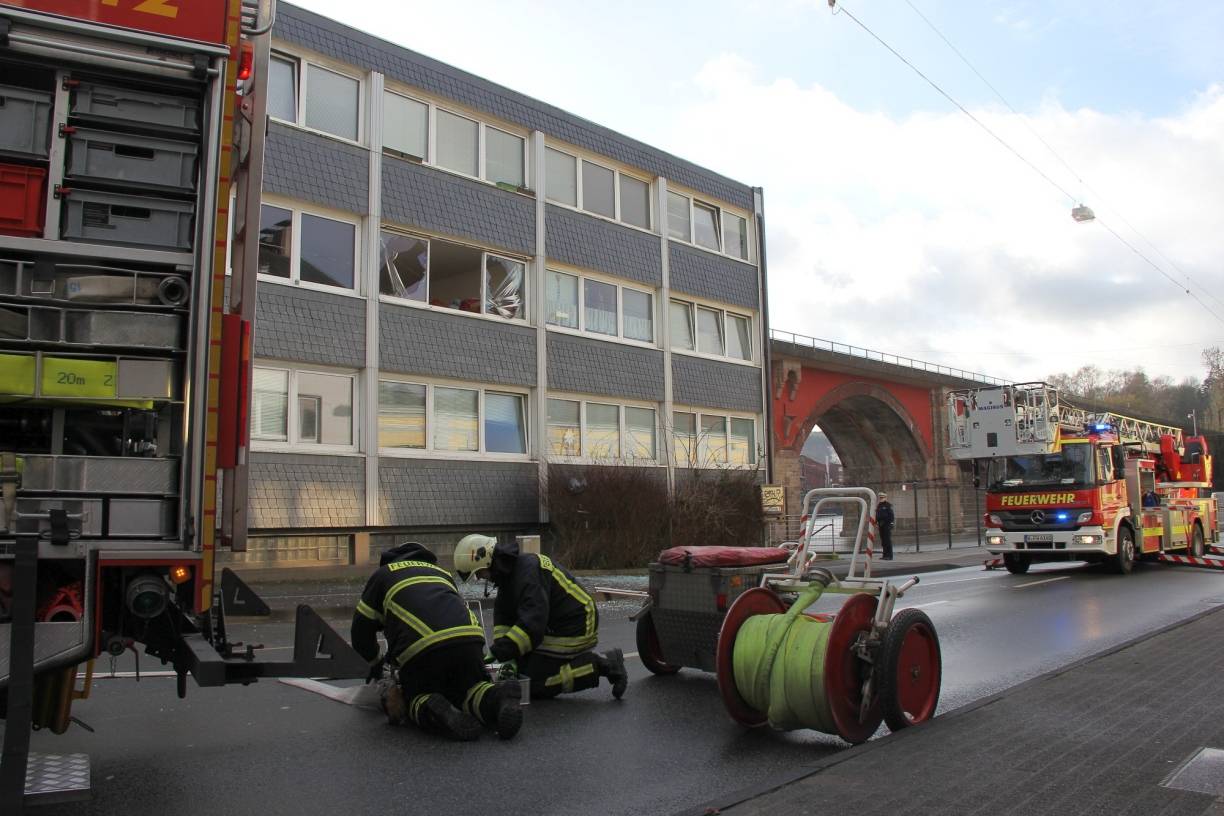  Die Feuerwehr war schnell vor Ort. 