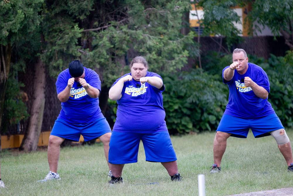  Marc (Mitte) gibt alles. 