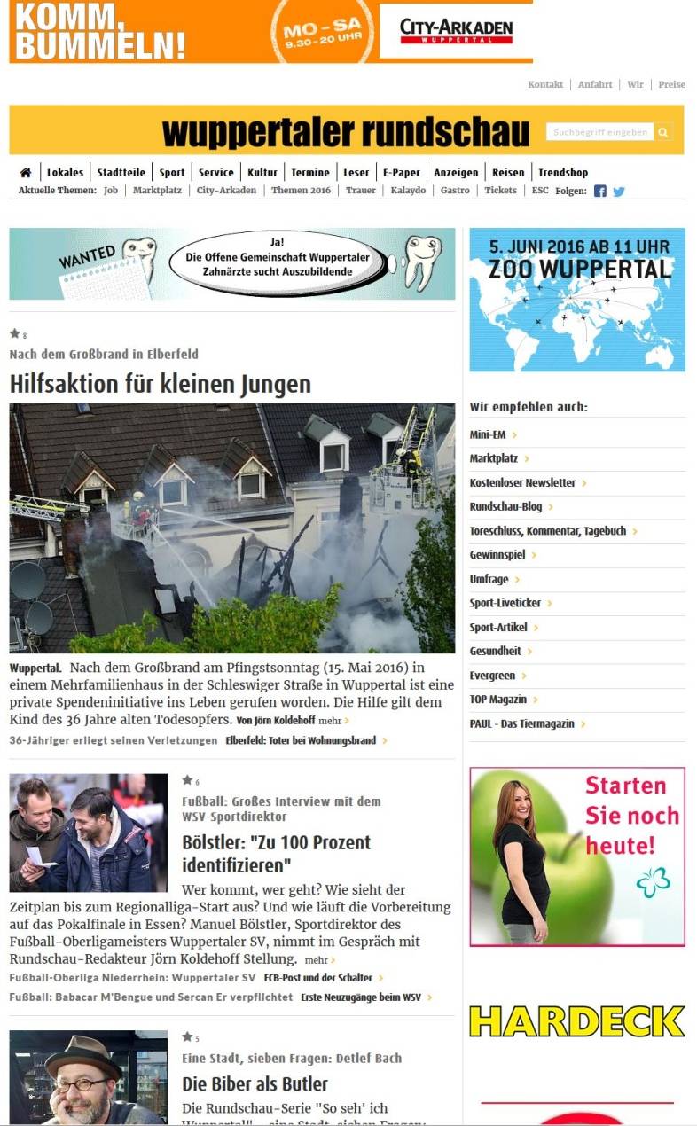 Rundschau-Homepage in der deutschen Spitze