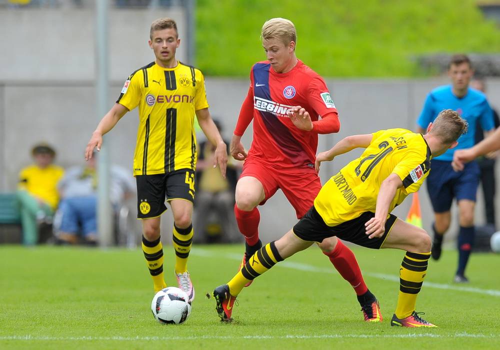  Szene aus dem Testspiel gegen Borussia Dortmund (0:2). 