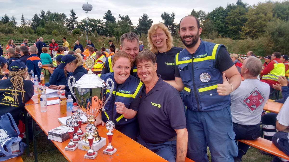  So sehen Sieger aus. 