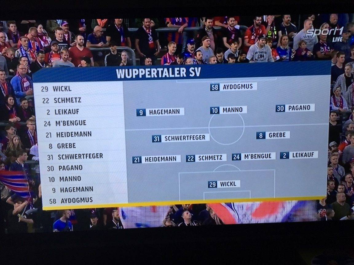 Die WSV-Startaufstellung vom vergangenen Montag gegen Alemannia Aachen.