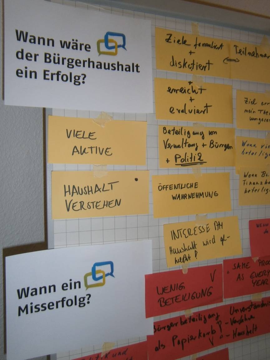 Bürgerhaushalt: Wie kann er klappen?