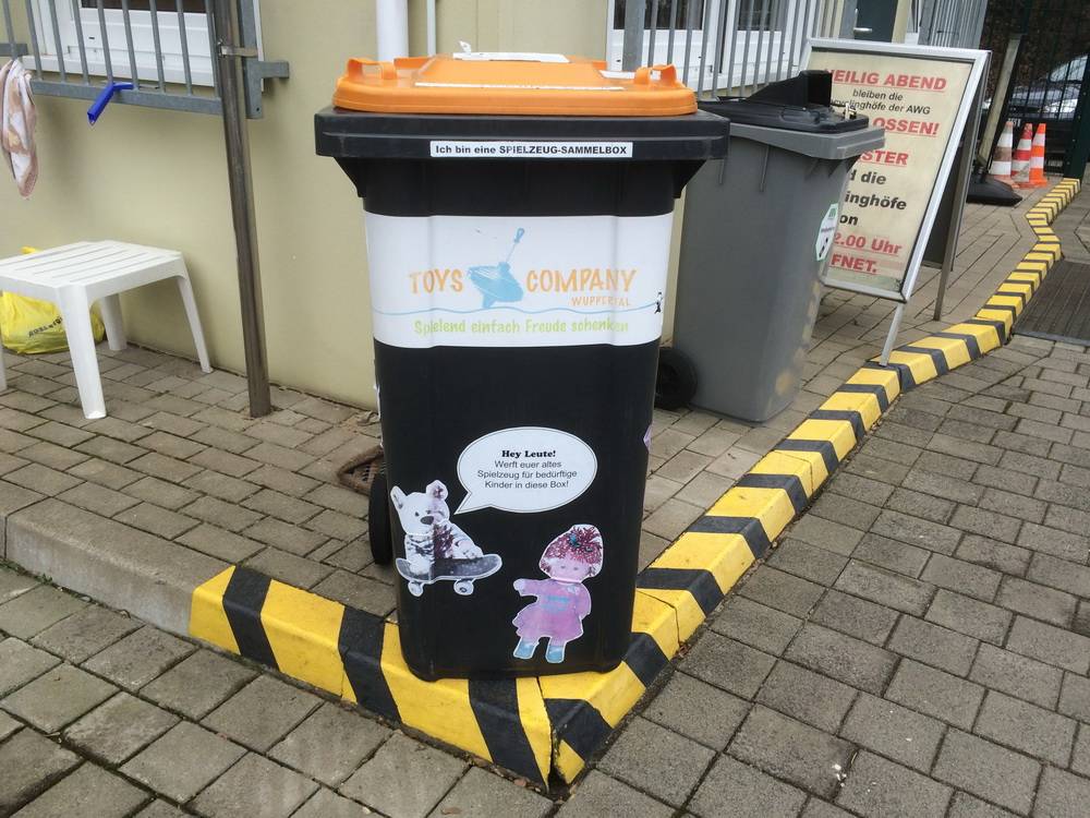  Eine der Sammelboxen - hier auf dem Recyclinghof Küllenhahn. 