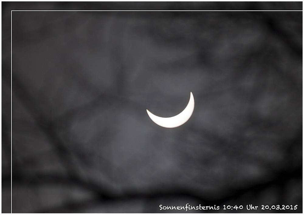  Viel blieb von der Sonne nicht mehr übrig. 