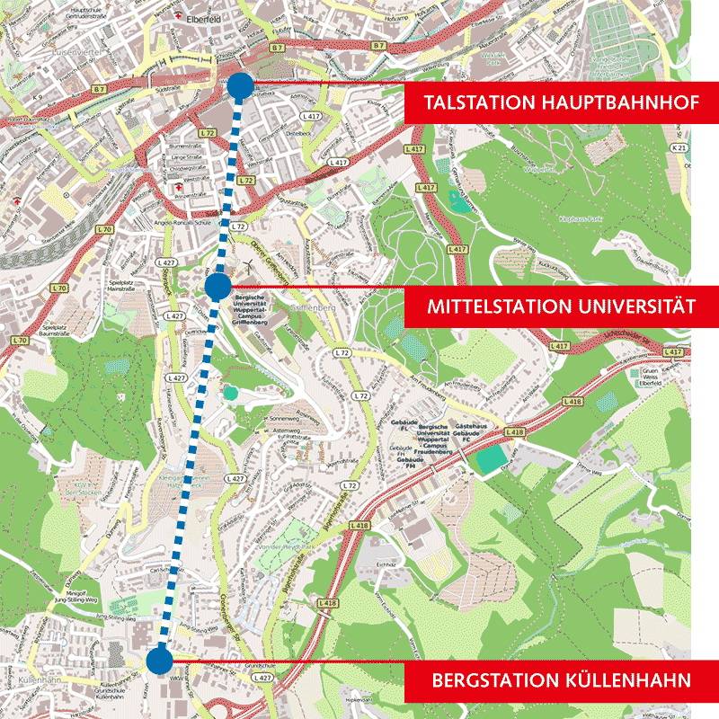  Der mögliche Streckenverlauf. 