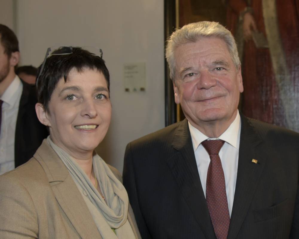  NRW-Gesundheitsministerin Barbara Steffens mit Bundespräsident Joachim Gauck. 
