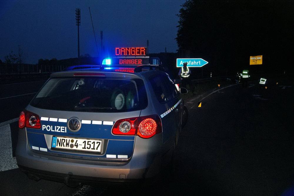 Am Abend musste der Verkehr umgeleitet werden. 