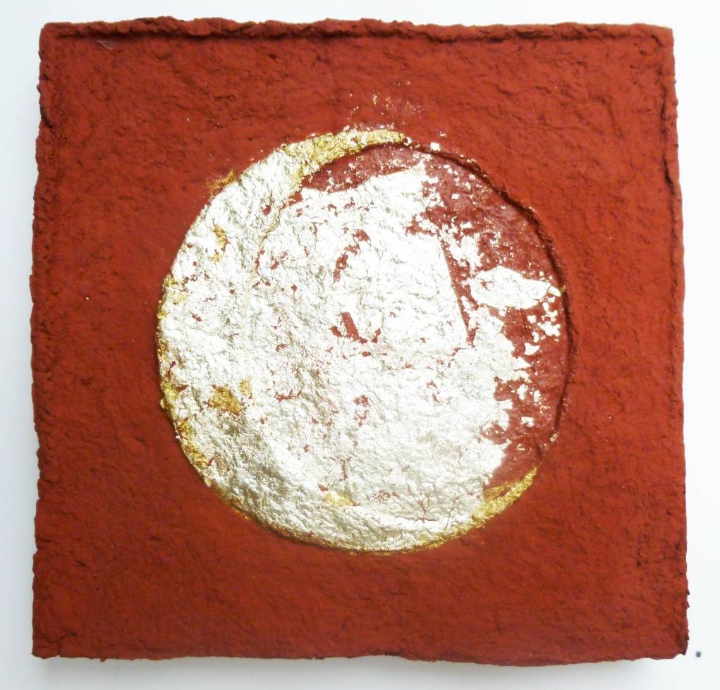  Zwei Beispiele von vielen für Bodo Berheides „Papiertiere“-Stempelbilder: Hier "Silbermond"...  