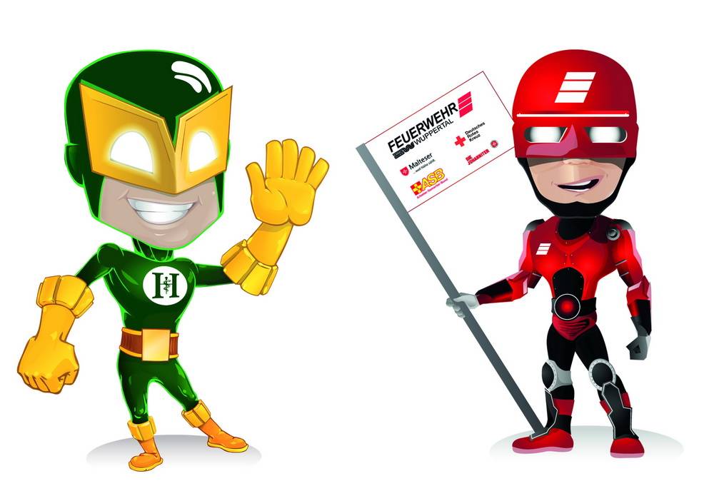  Mit Comic-Figuren machen die beteiligten Organisationen auf die Aktion aufmerksam. 