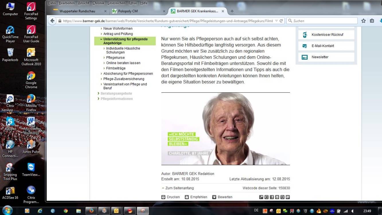 Neues Video "Wir zeigen Pflege"