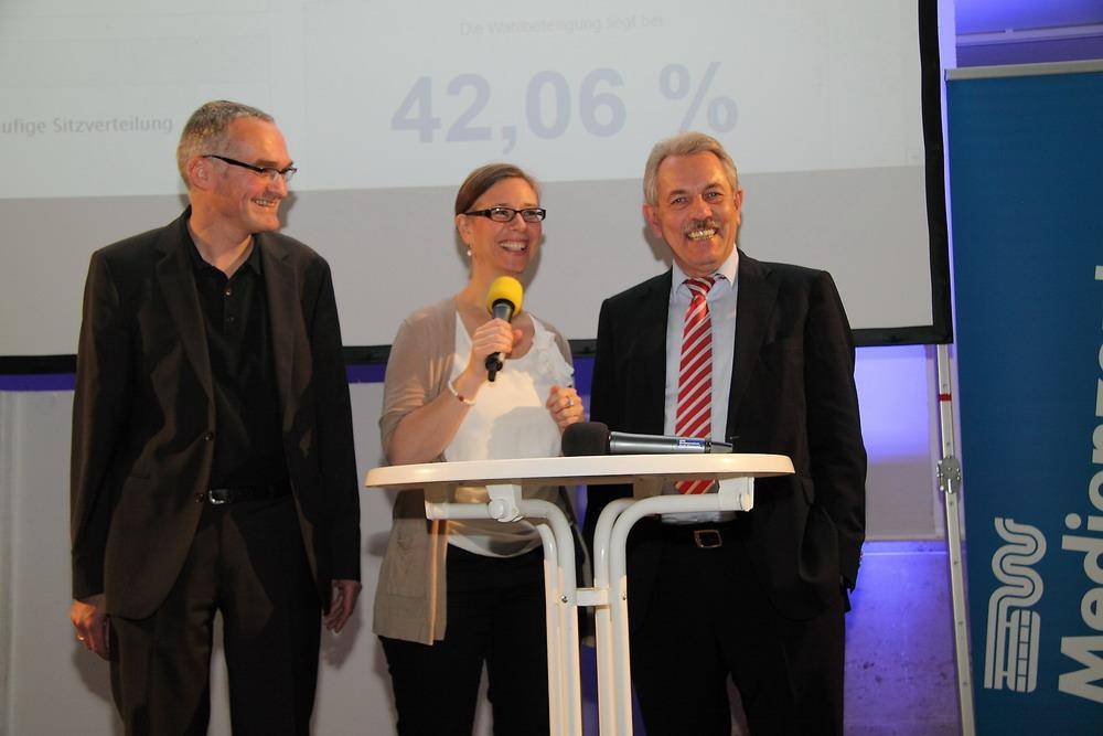  Bei der Kommunalwahl 2014 hatten die Sozialdemokraten um Dietmar Bell (li.) und Klaus-Jürgen Reese die Nase vorn. 