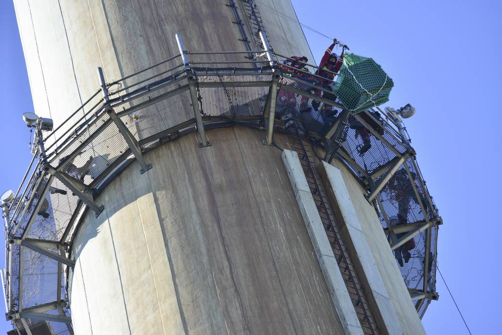  Die Anlieferung des Nistplatzes. 