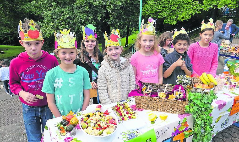  Die Schülerinnen und Schüler waren mit viel Spaß bei der Sache. 